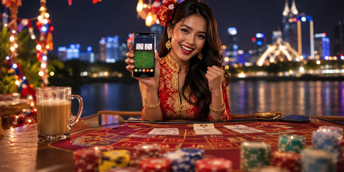Pengguna Selangor bermain permainan meja kasino dalam talian dari telefon pintar